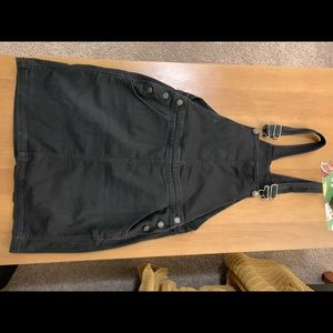 Denim overall dress!